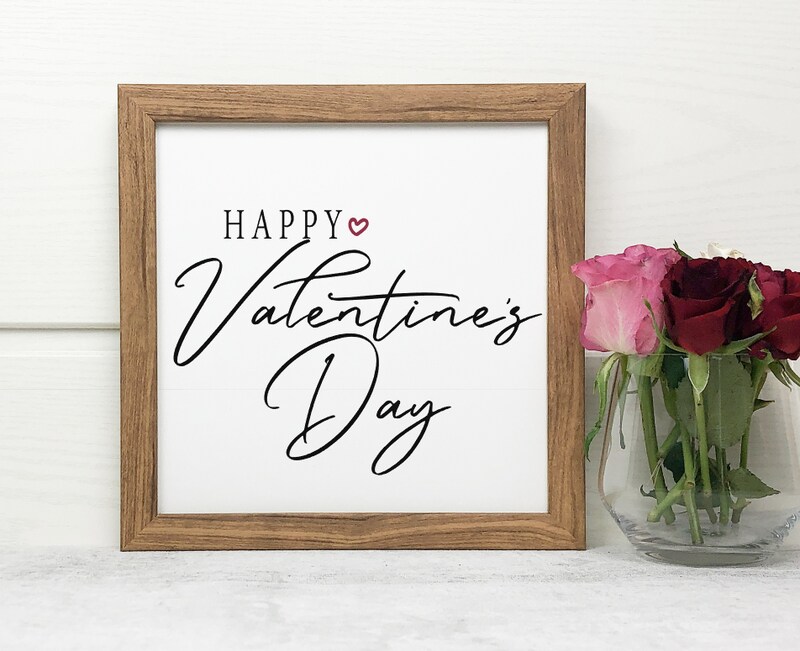 Happy Valentines Day Sign, Farmhouse Sign, Home Decor